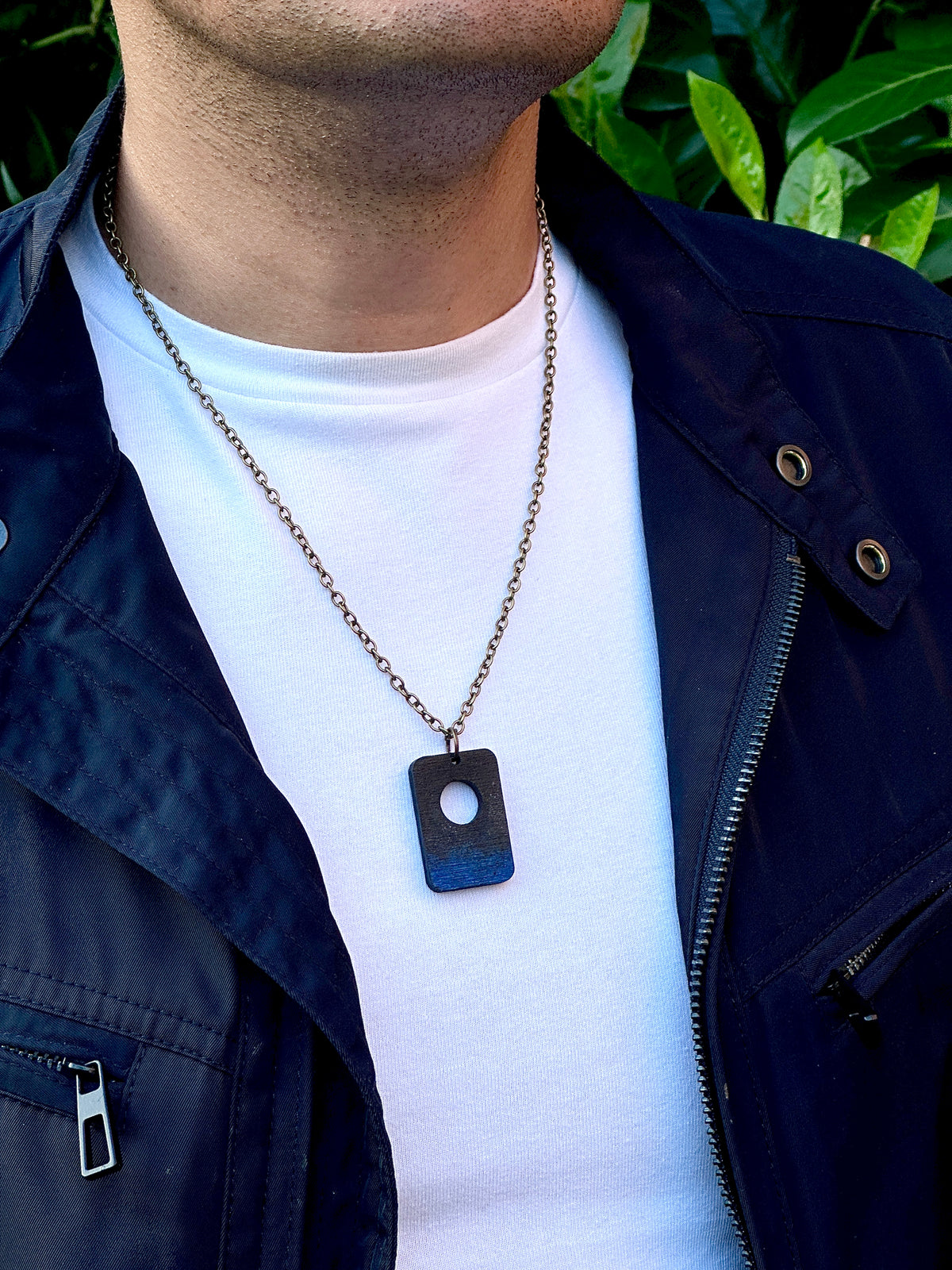 Men’s Small Block Necklace