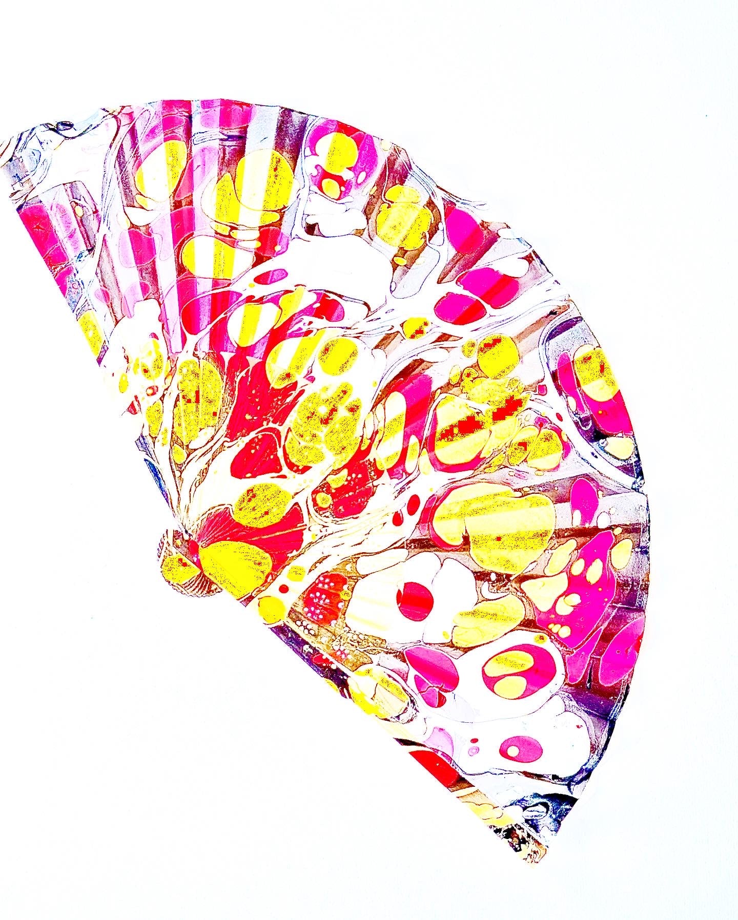 Hydro-dipped Hand Fan