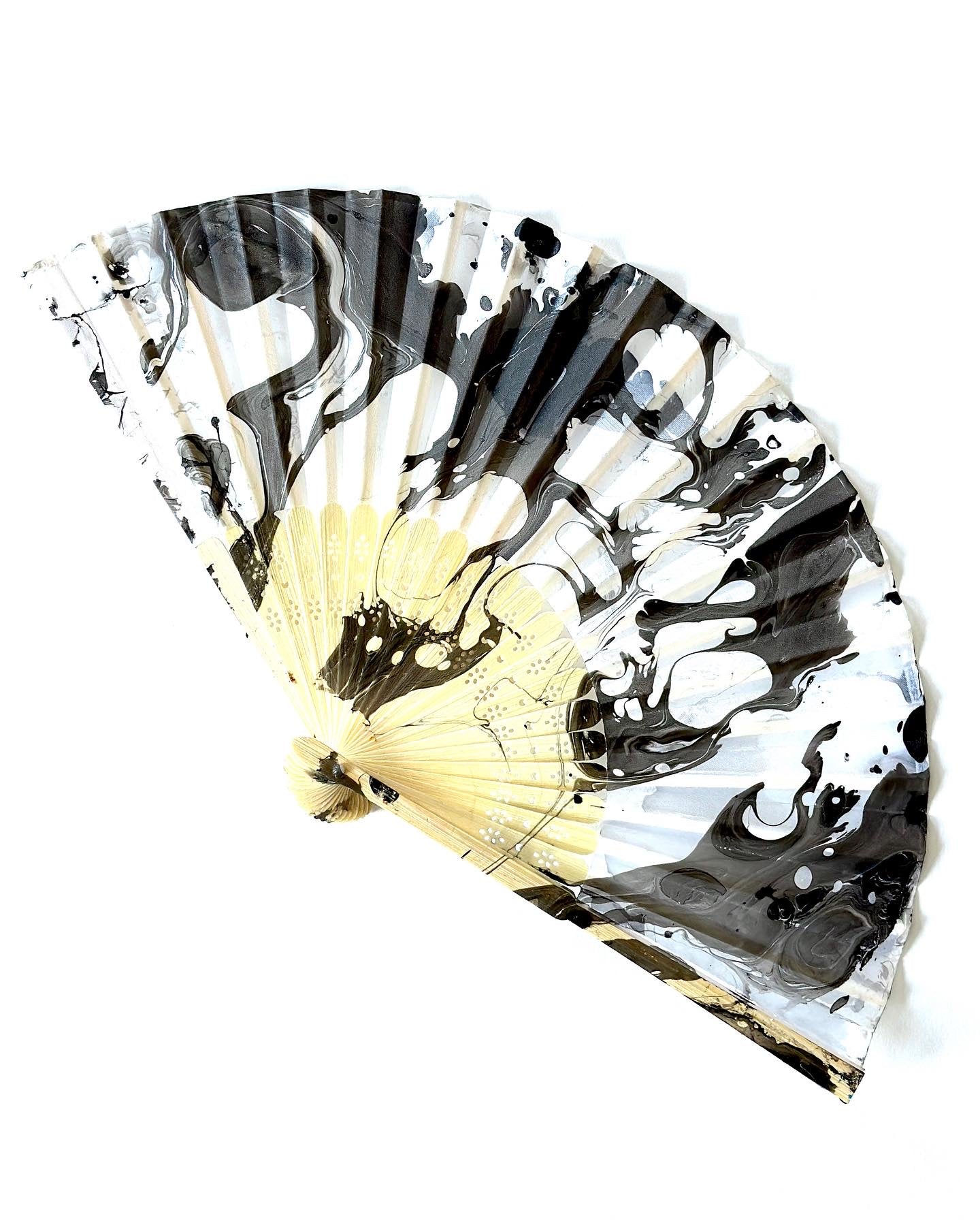 Hydro-dipped Hand Fan