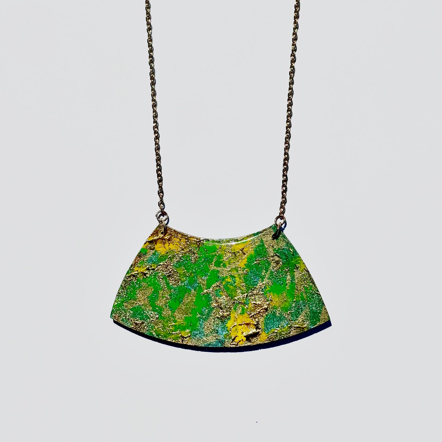 Mid-Large Arc Statement Necklace (Gold Plated Sterling Silver)