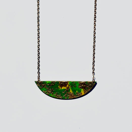 Large Arc Statement Necklace (Gold Plated Sterling Silver)