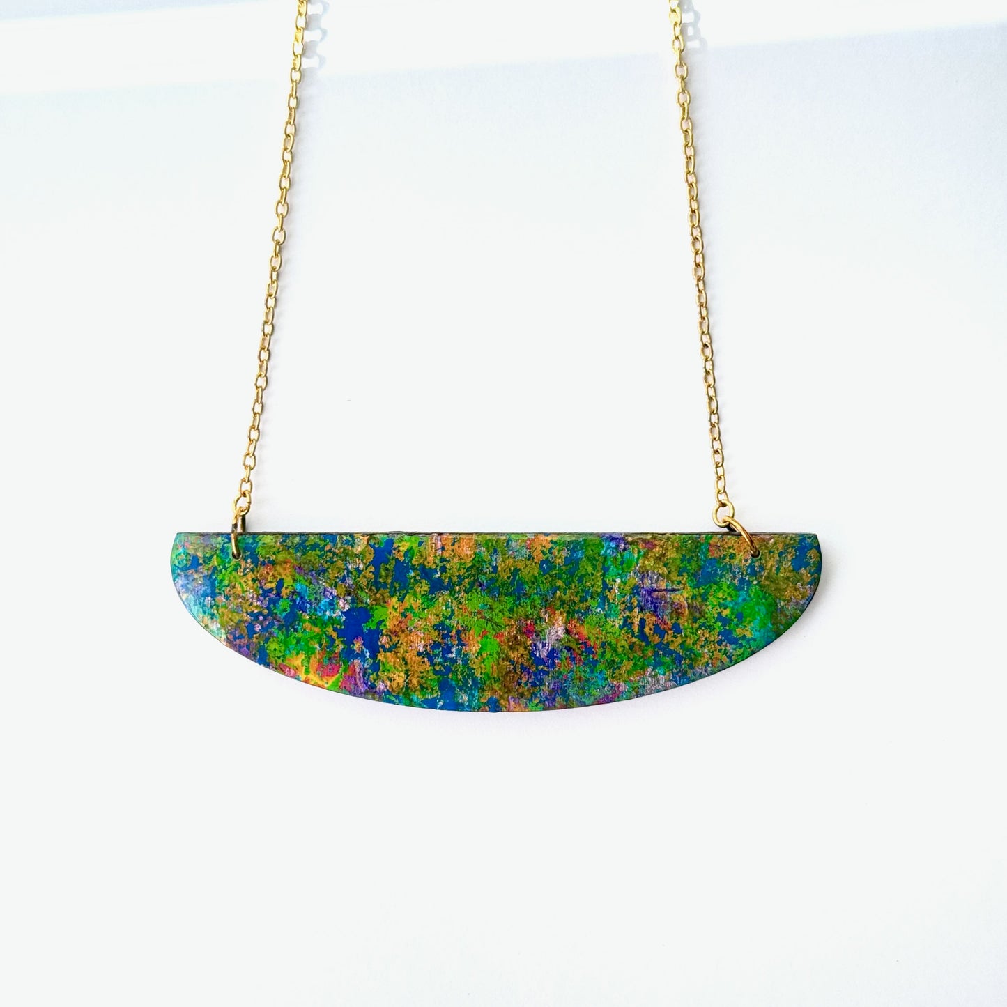 Dual-Sided Statement Arc Necklace (Gold-Plated Sterling Silver)