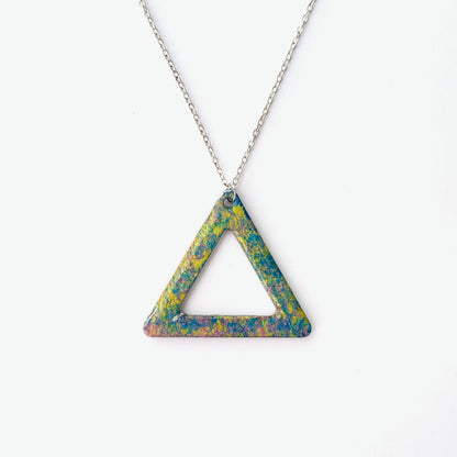 Dual-Sided Triangle Pendant Necklace (Sterling Silver)