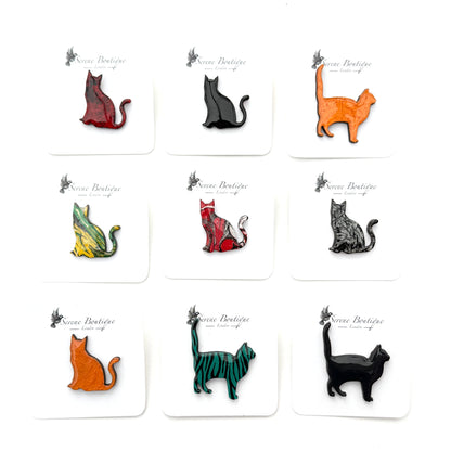 Custom Hand-Painted Wooden Brooch – Bespoke Shape & Colour Design