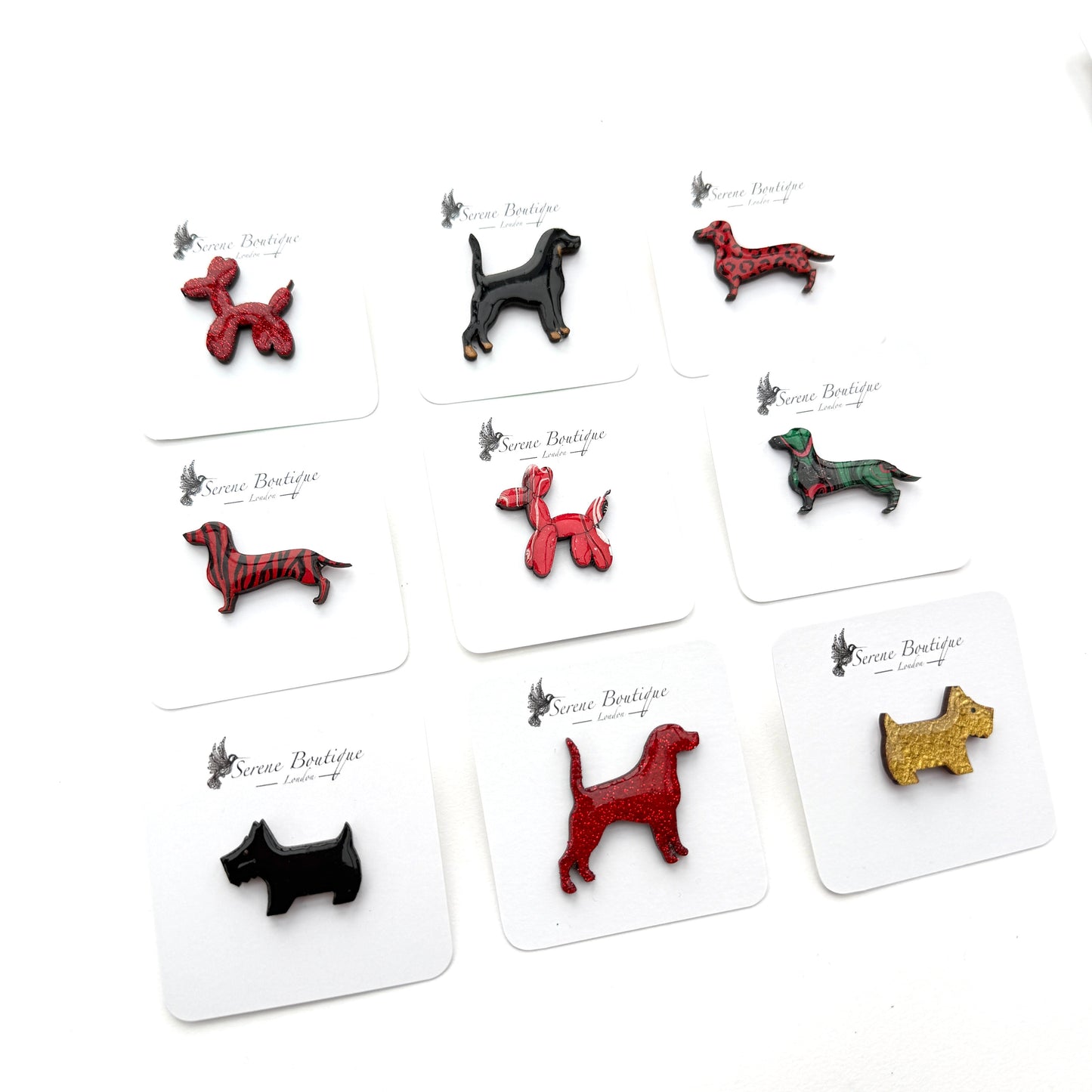 Custom Hand-Painted Wooden Brooch – Bespoke Shape & Colour Design