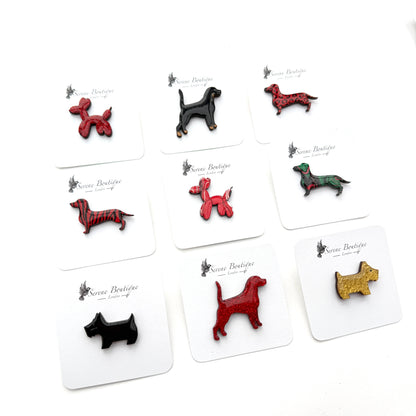 Custom Hand-Painted Wooden Brooch – Bespoke Shape & Colour Design