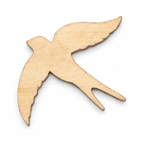 Custom Hand-Painted Wooden Brooch – Bespoke Shape & Colour Design