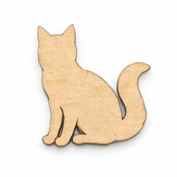 Custom Hand-Painted Wooden Brooch – Bespoke Shape & Colour Design