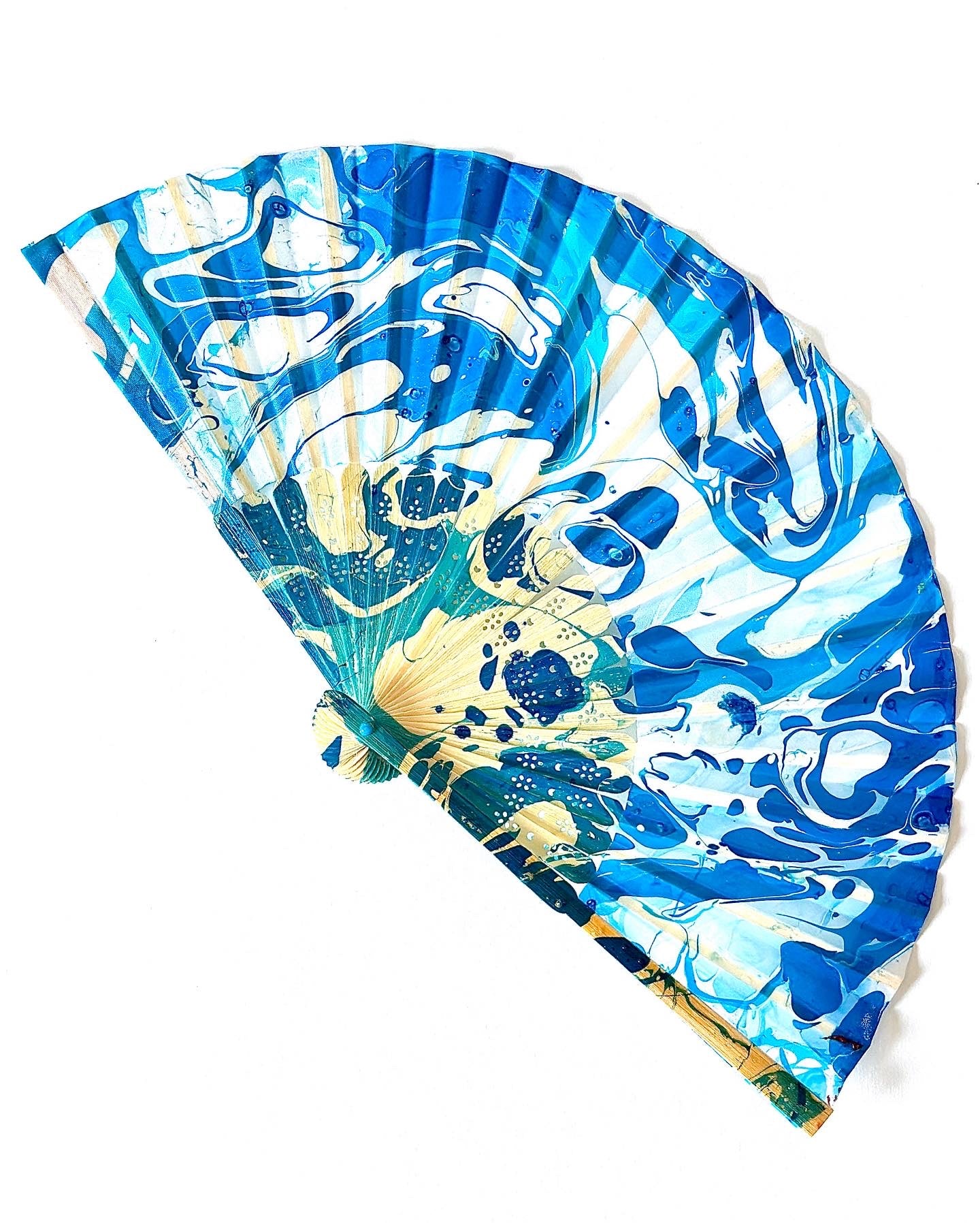 Hydro-dipped Hand Fan