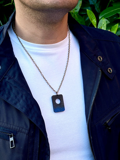 Men’s Small Block Necklace