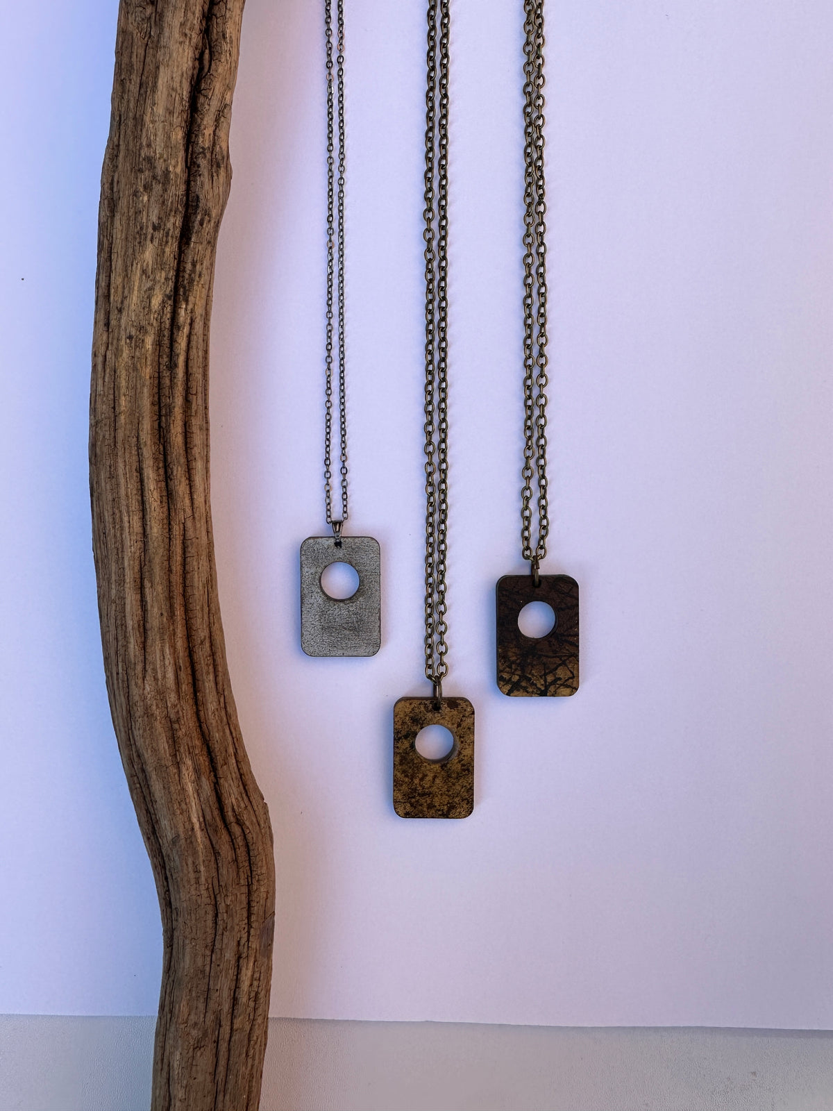 Men’s Rectangle Pendent & Chain with Circle