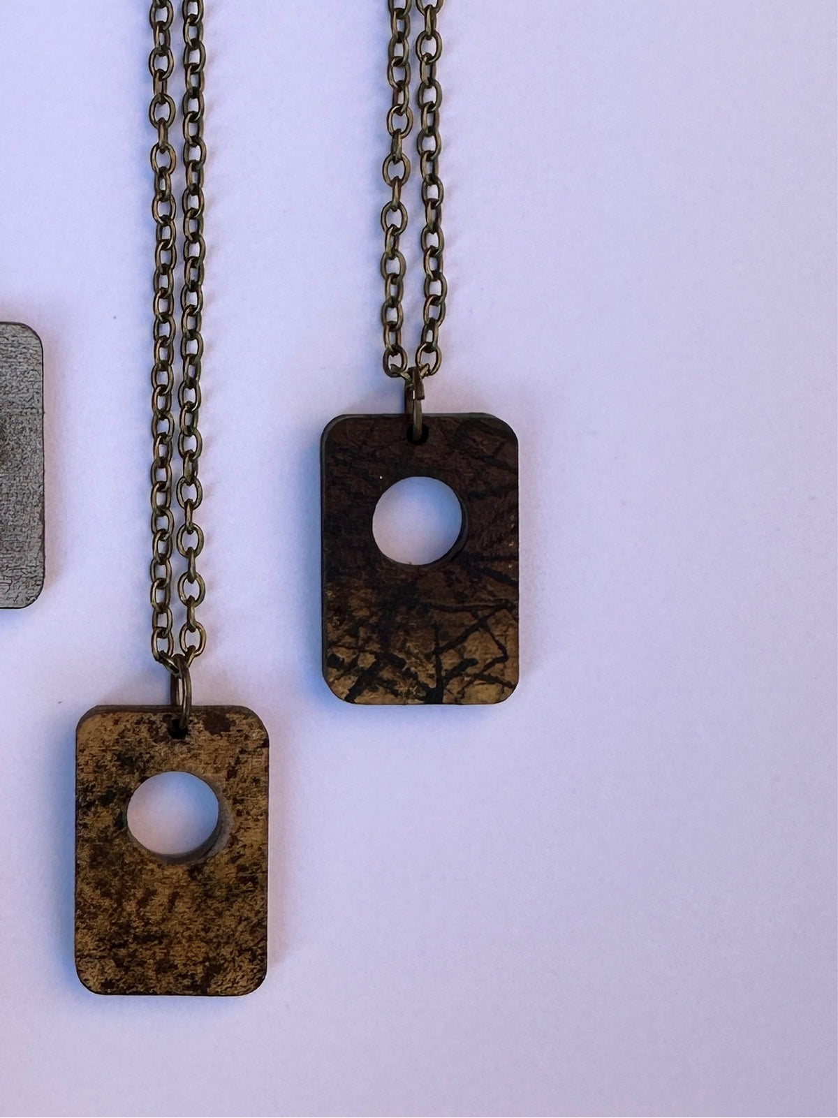 Men’s Rectangle Pendent & Chain with Circle