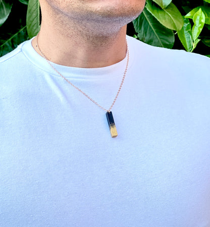Men’s Small Block Necklace