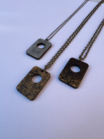 Men’s Rectangle Pendent & Chain with Circle