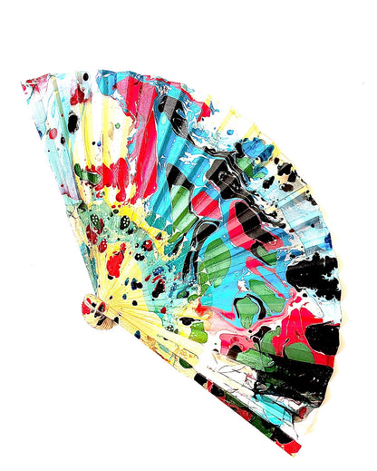 Hydro-dipped Hand Fan