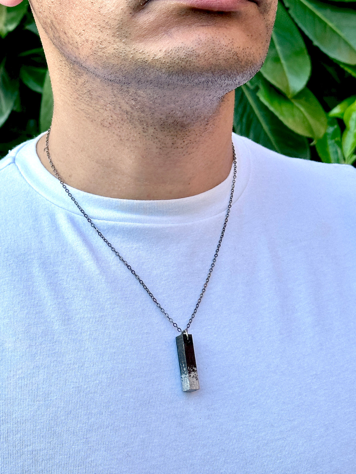 Men’s Small Block Necklace