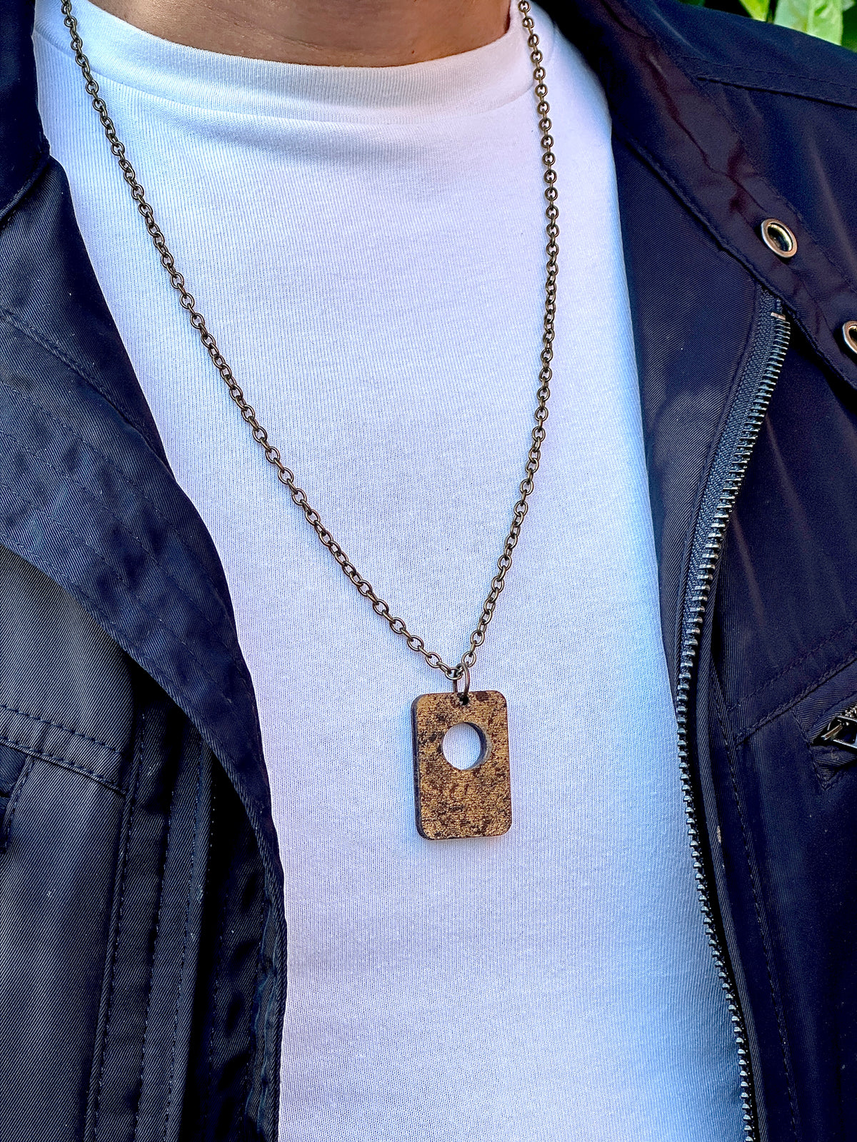 Men’s Small Block Necklace