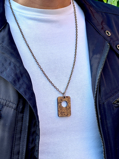 Men’s Small Block Necklace