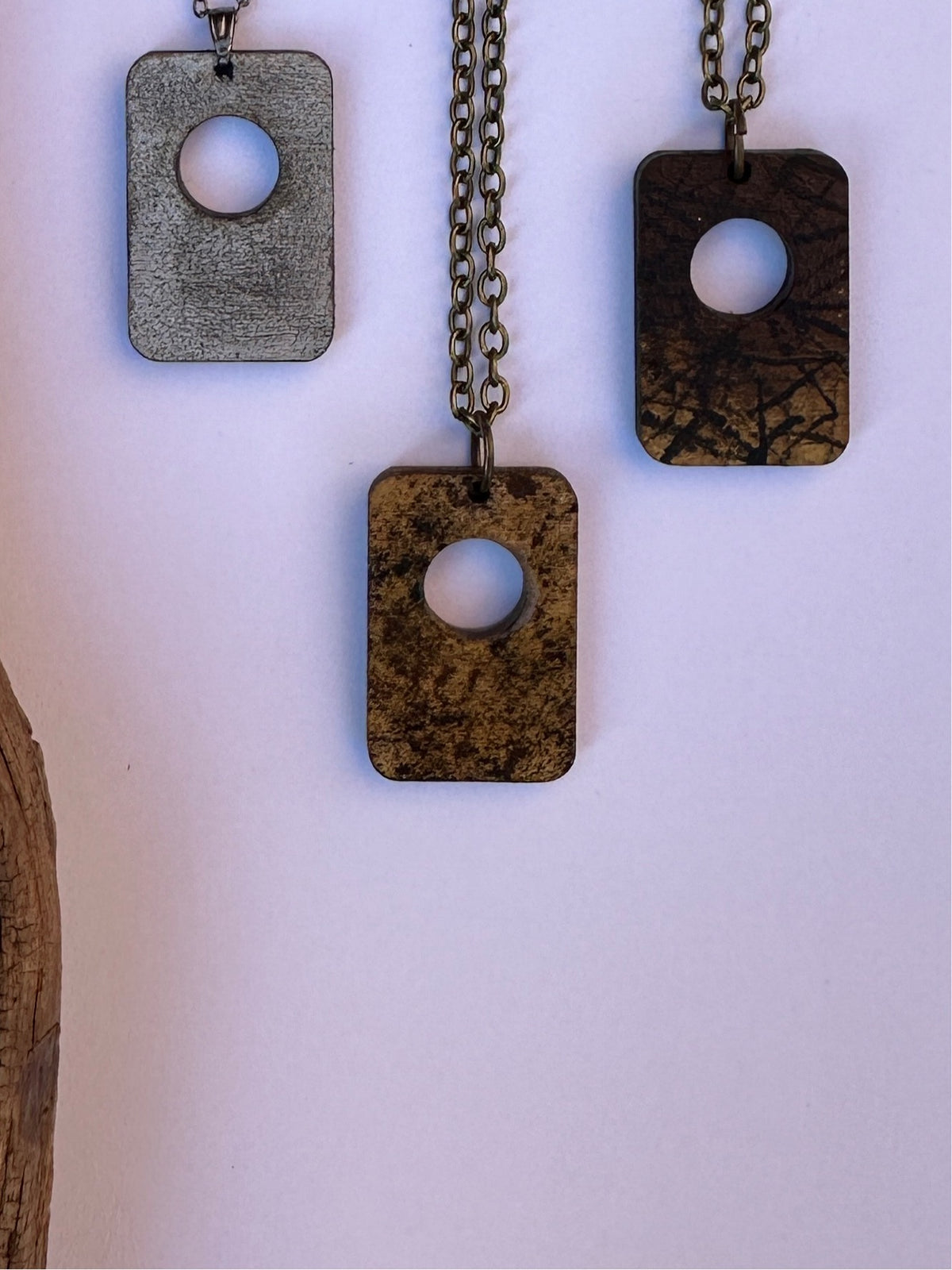 Men’s Rectangle Pendent & Chain with Circle