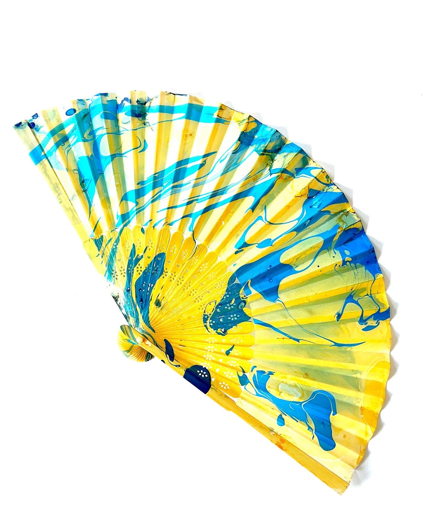 Hydro-dipped Hand Fan